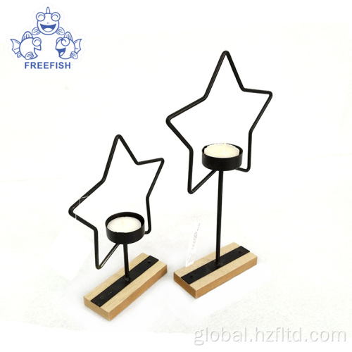 China Set of 2 star shaped candle holders Factory